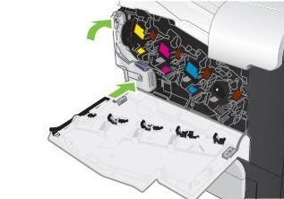 惠普3530打印机如何更换碳粉5