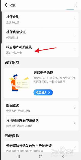贵州多彩宝app查询政府惠农补贴3