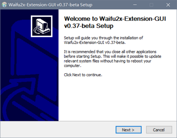 Waifu2x Extension GUI稳定版使用方法1